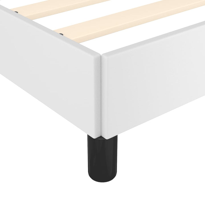 sengeramme uden madras 90x190 cm kunstlæder hvid