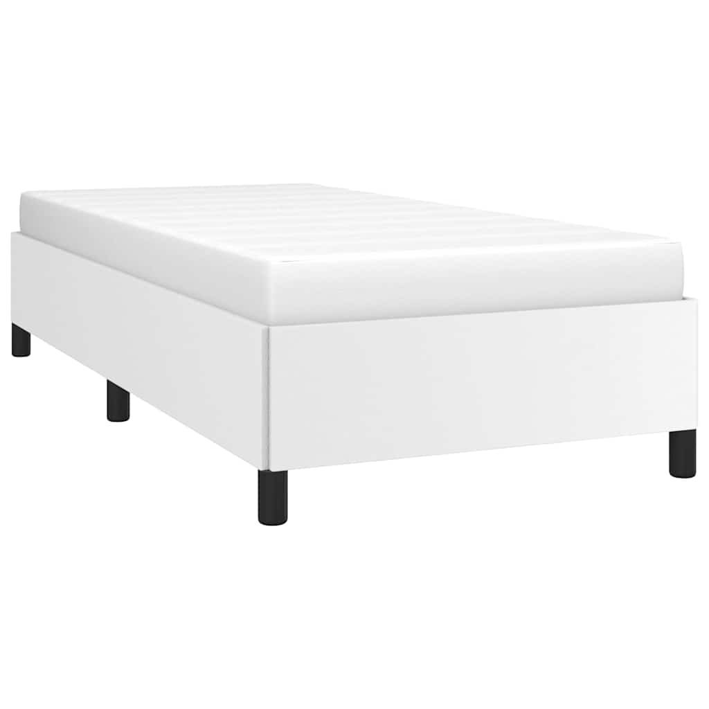 sengeramme uden madras 90x200 cm kunstlæder hvid
