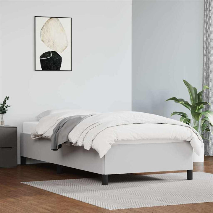 sengeramme uden madras 90x200 cm kunstlæder hvid