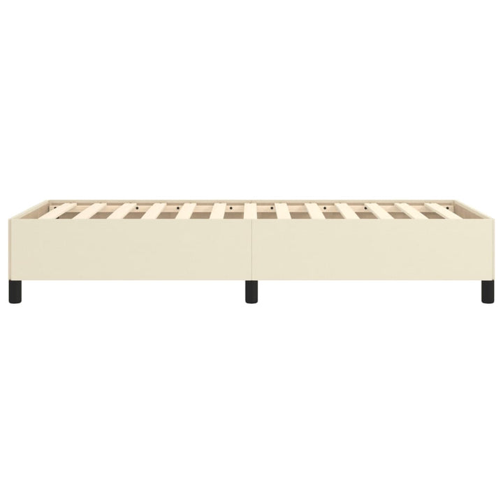 sengeramme 90x200 cm kunstlæder cremefarvet