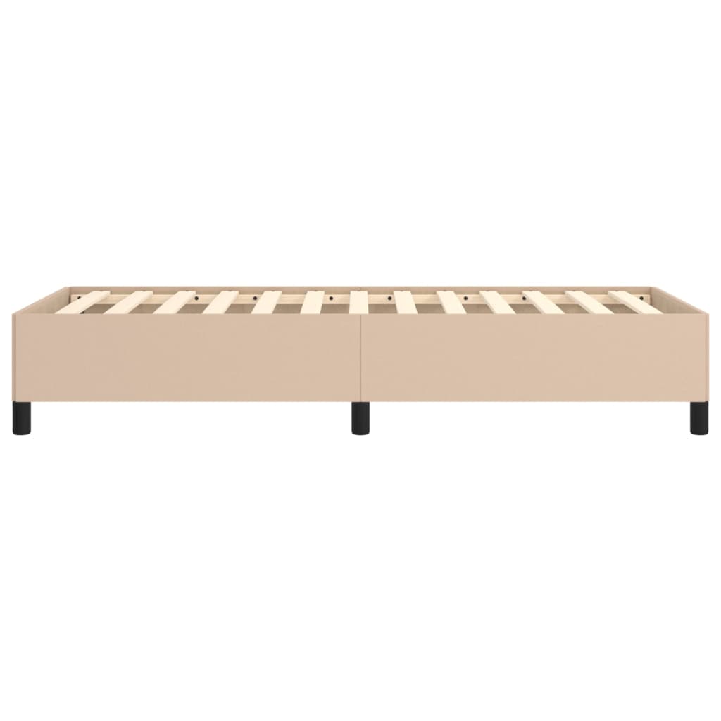 sengeramme 90x200 cm kunstlæder cappuccinofarvet