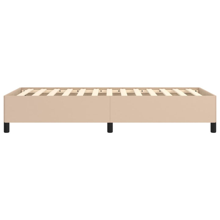 sengeramme 90x200 cm kunstlæder cappuccinofarvet