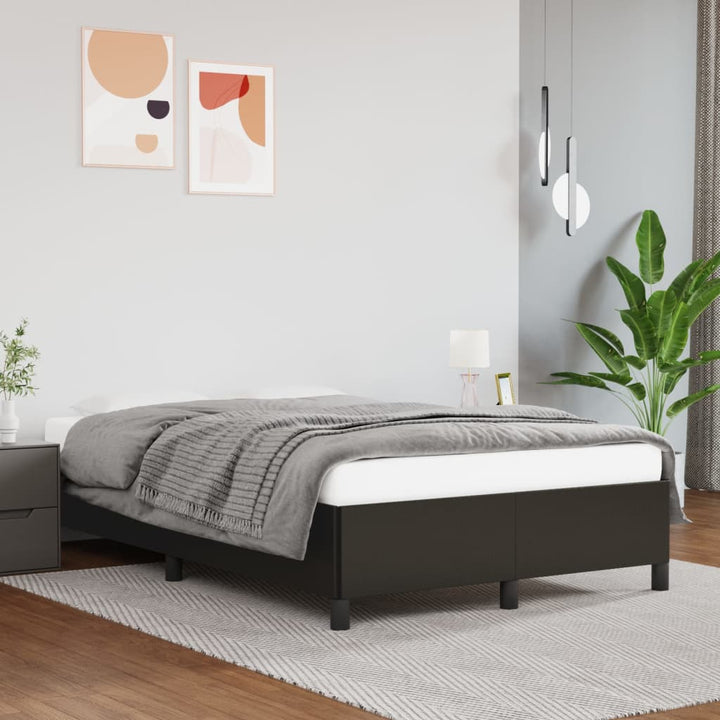 sengeramme uden madras 120x200 cm kunstlæder sort