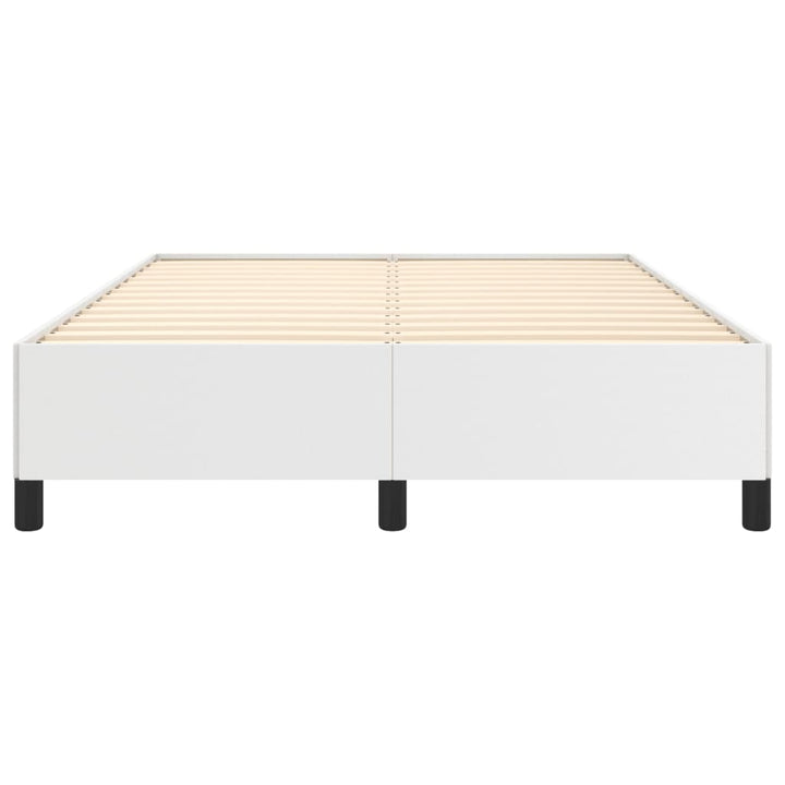 sengeramme uden madras 140x190 cm kunstlæder hvid