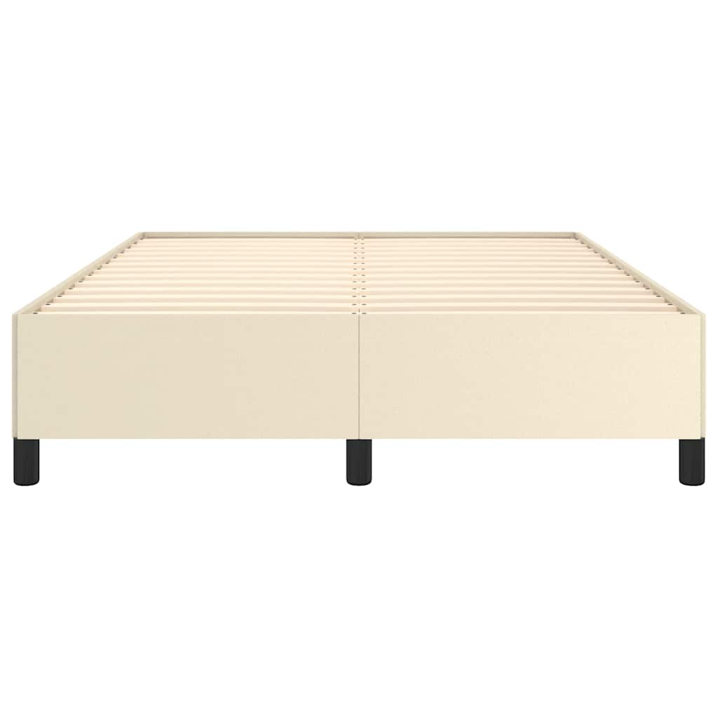 sengeramme 140x200 cm kunstlæder cremefarvet