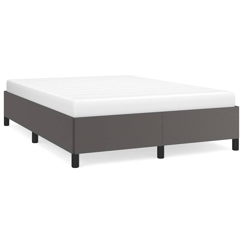 sengeramme uden madras 140x200 cm kunstlæder grå