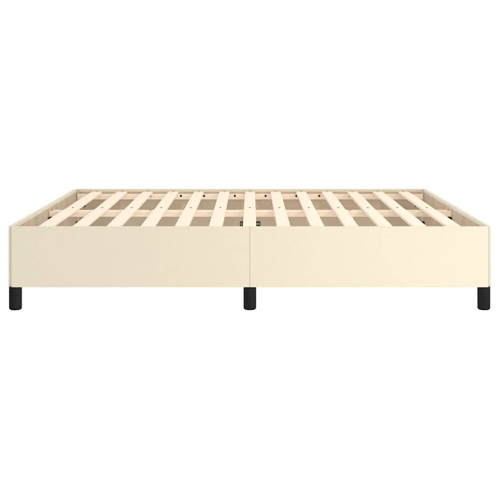 sengeramme uden madras 160x200 cm kunstlæder cremefarvet