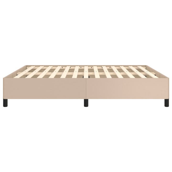 sengeramme uden madras 160x200 cm kunstlæder cappuccinofarvet