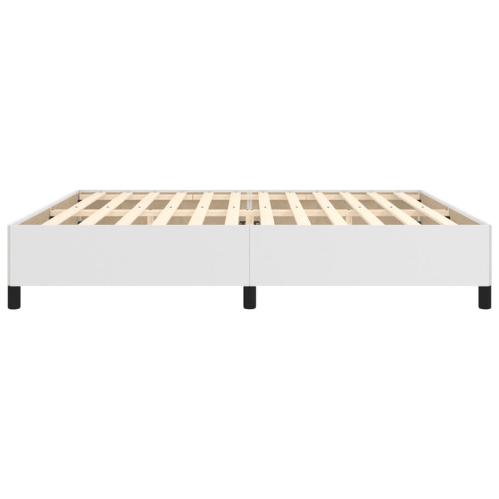 sengeramme 200x200 cm kunstlæder hvid