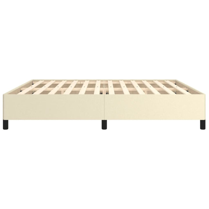 sengeramme 200x200 cm kunstlæder cremefarvet