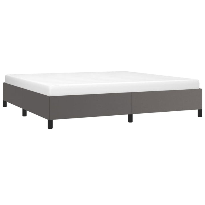 sengeramme uden madras 200x200 cm kunstlæder grå