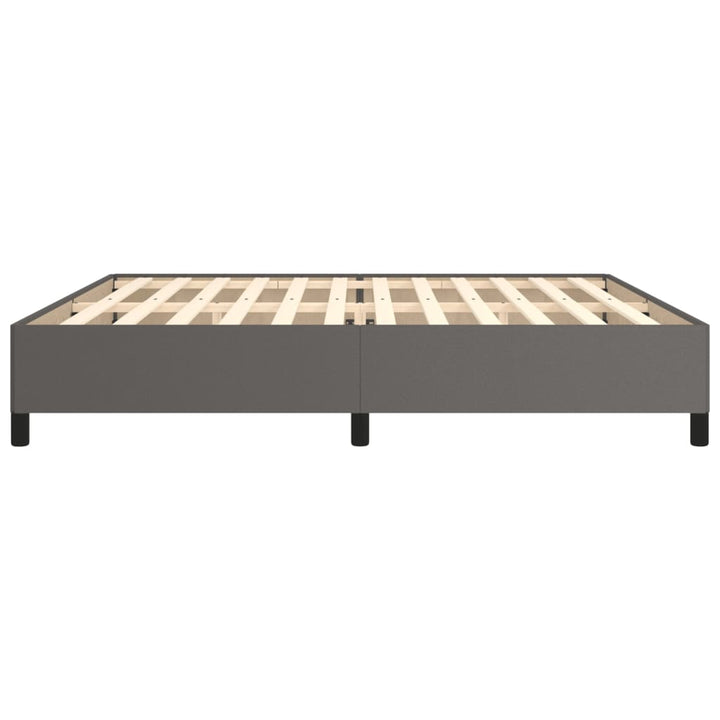 sengeramme 200x200 cm kunstlæder grå