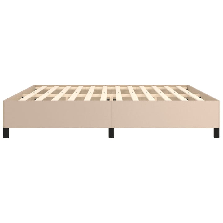sengeramme uden madras 200x200 cm kunstlæder cappuccinofarvet