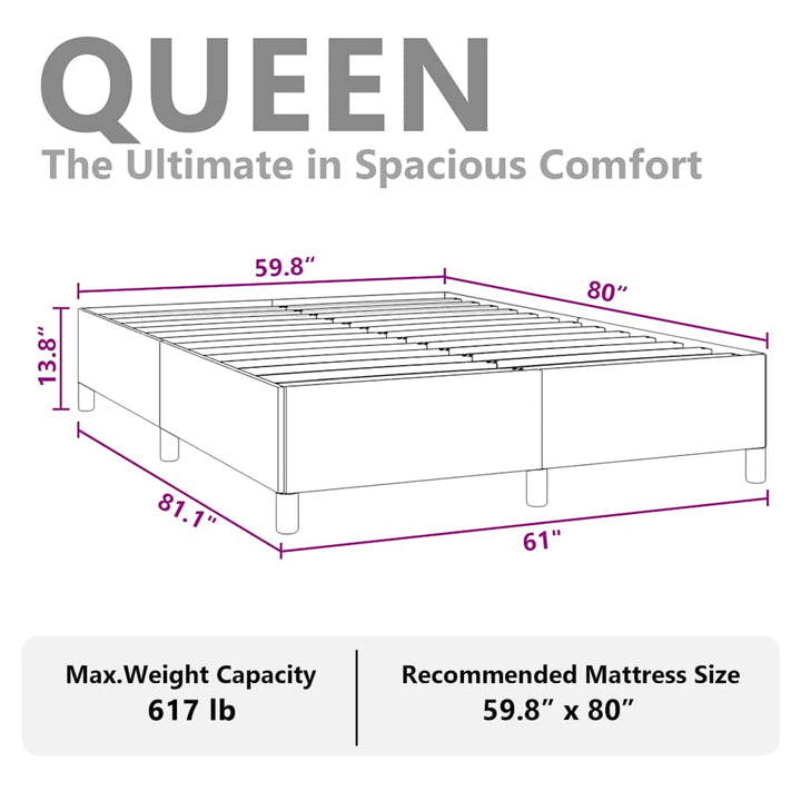 sengestel uden madras sort 152x203 cm queen size kunstlæder