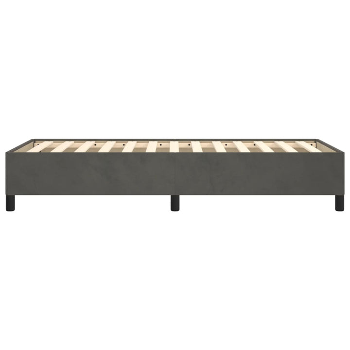 Sengeramme uden madras Mørkegrå 80x200 cm Fløjl