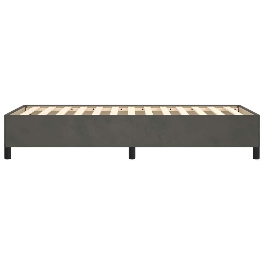 Sengeramme uden madras Mørkegrå 90x190 cm Fløjl