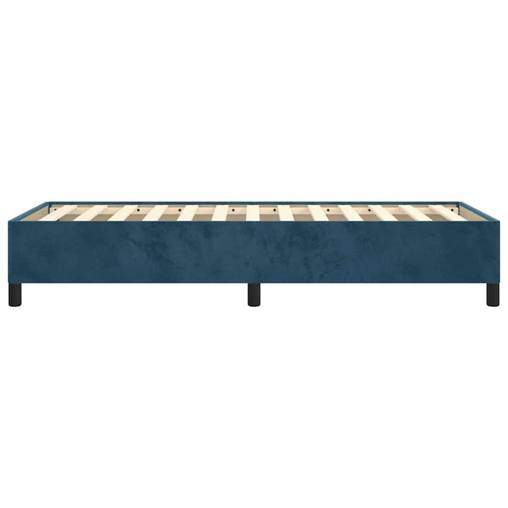 Sengeramme uden madras Mørkeblå 90x190 cm Fløjl