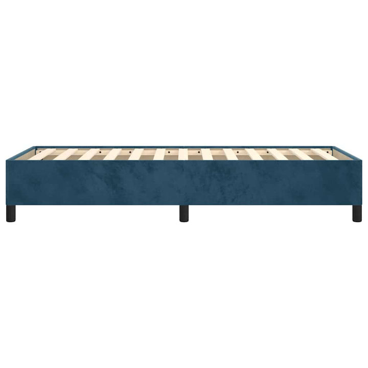 Sengeramme uden madras Mørkeblå 90x190 cm Fløjl