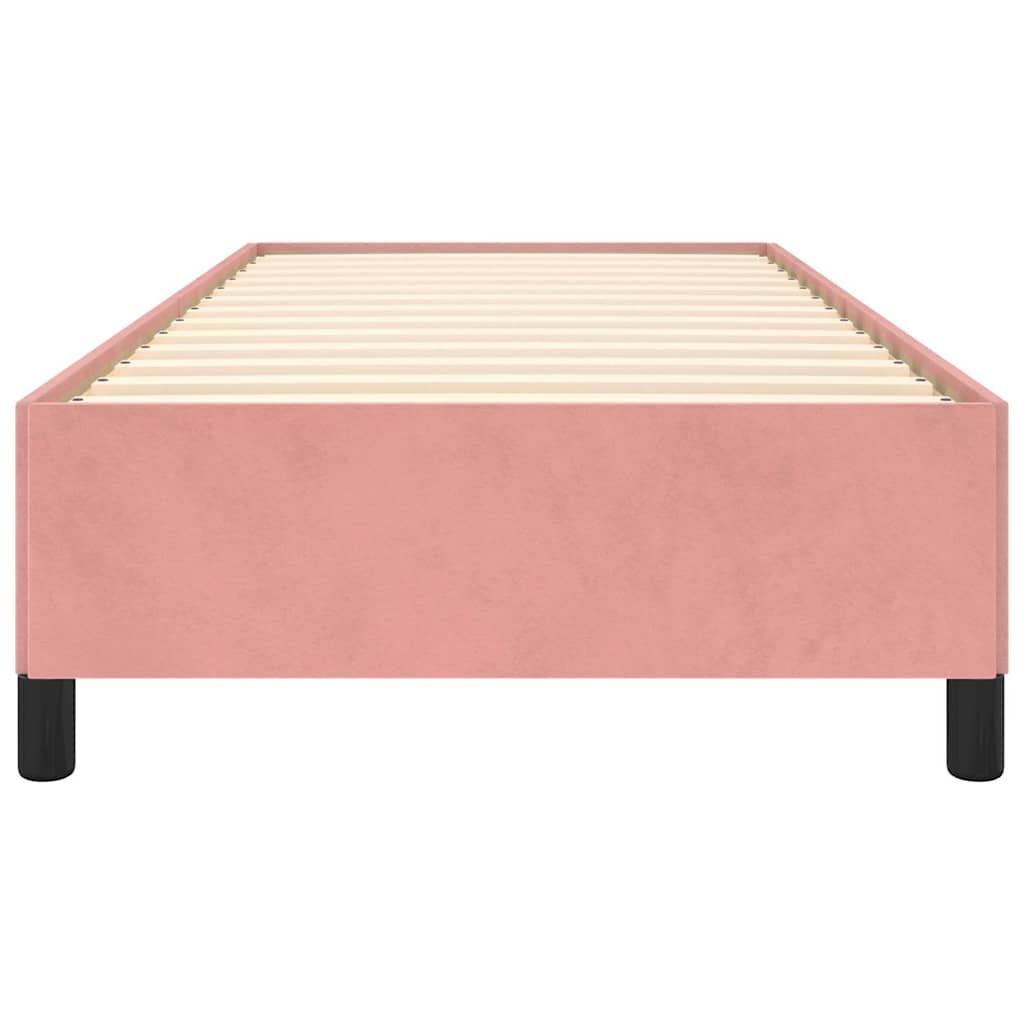 sengeramme uden madras 90x190 cm fløjl pink