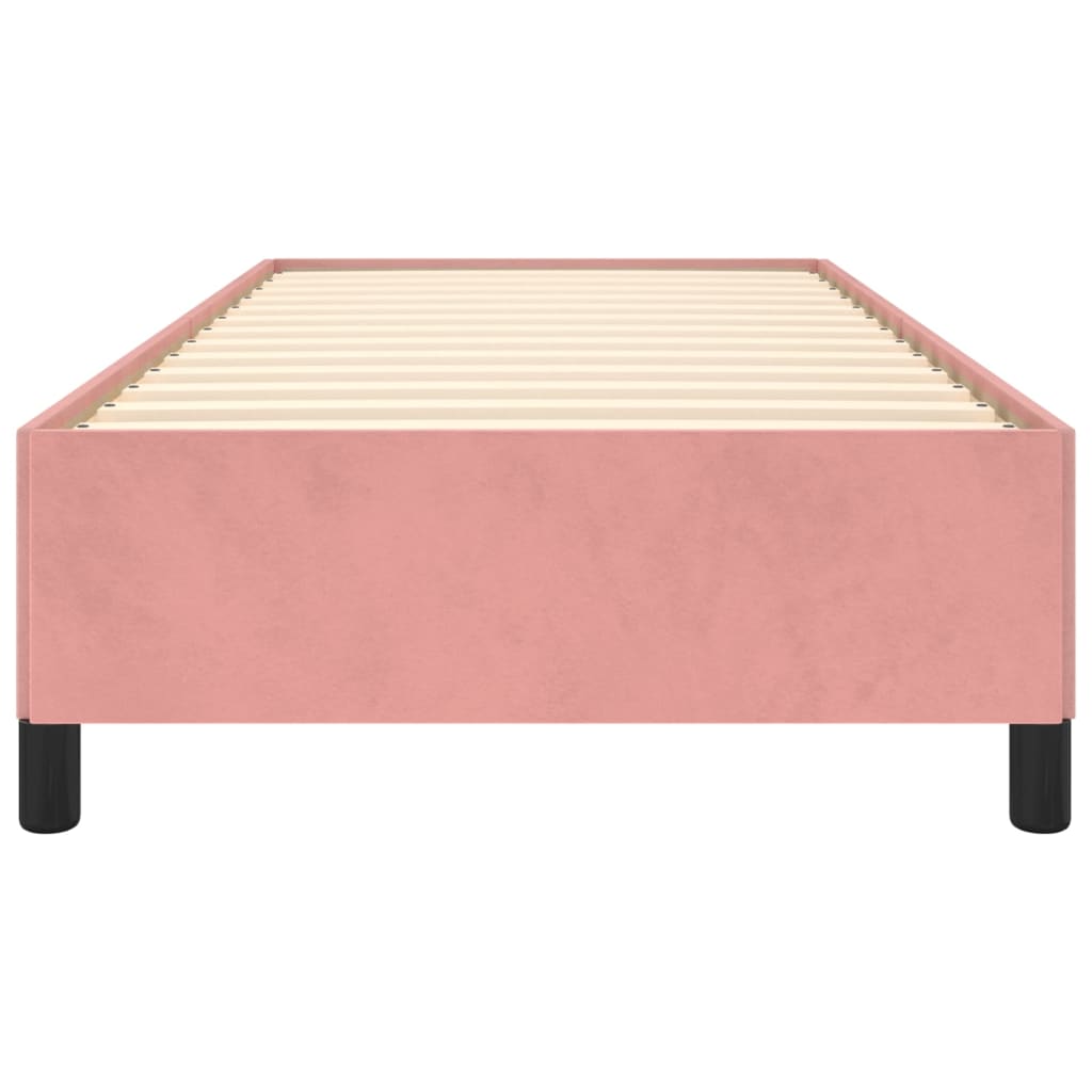 sengeramme uden madras 90x190 cm fløjl pink