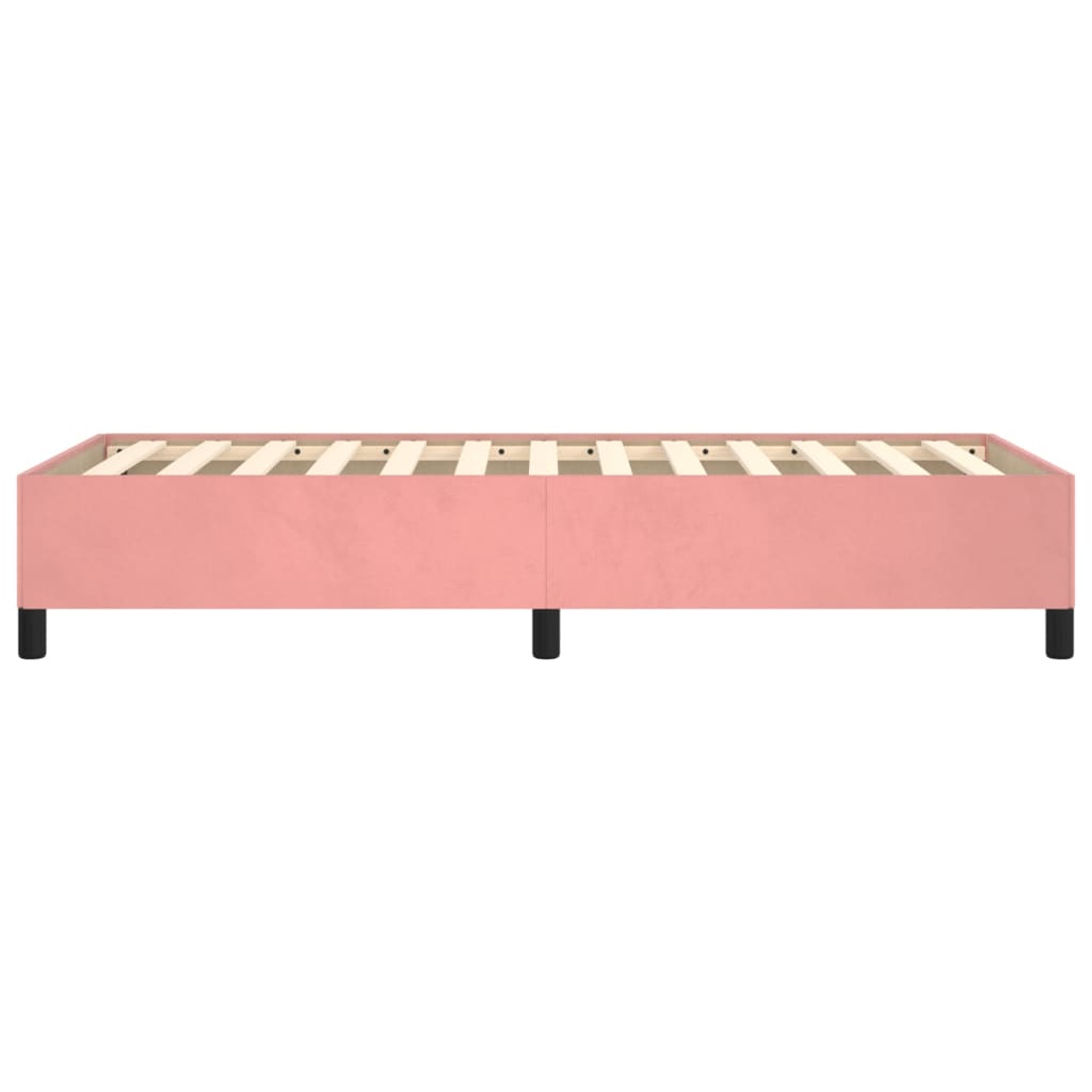 sengeramme uden madras 90x190 cm fløjl pink