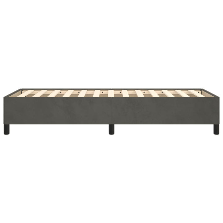 Sengeramme uden madras Mørkegrå 90x200 cm Fløjl