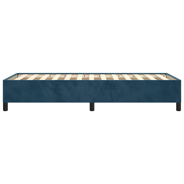 Sengeramme uden madras Mørkeblå 90x200 cm Fløjl