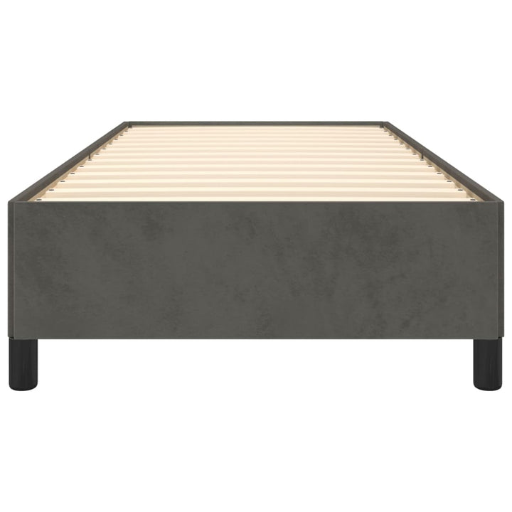 Sengeramme uden madras Mørkegrå 100x200 cm Fløjl
