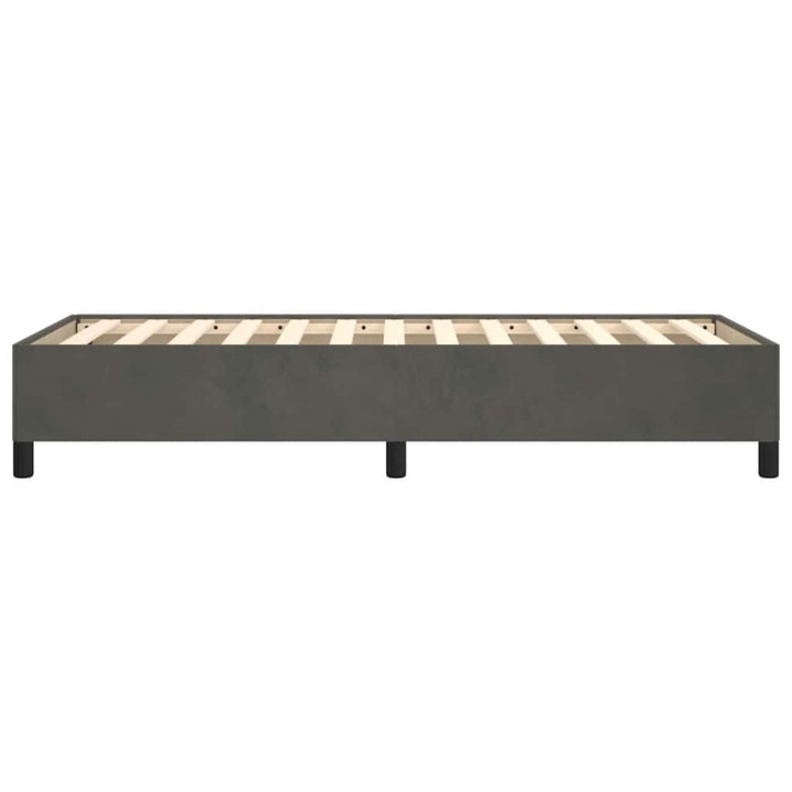 Sengeramme uden madras Mørkegrå 100x200 cm Fløjl
