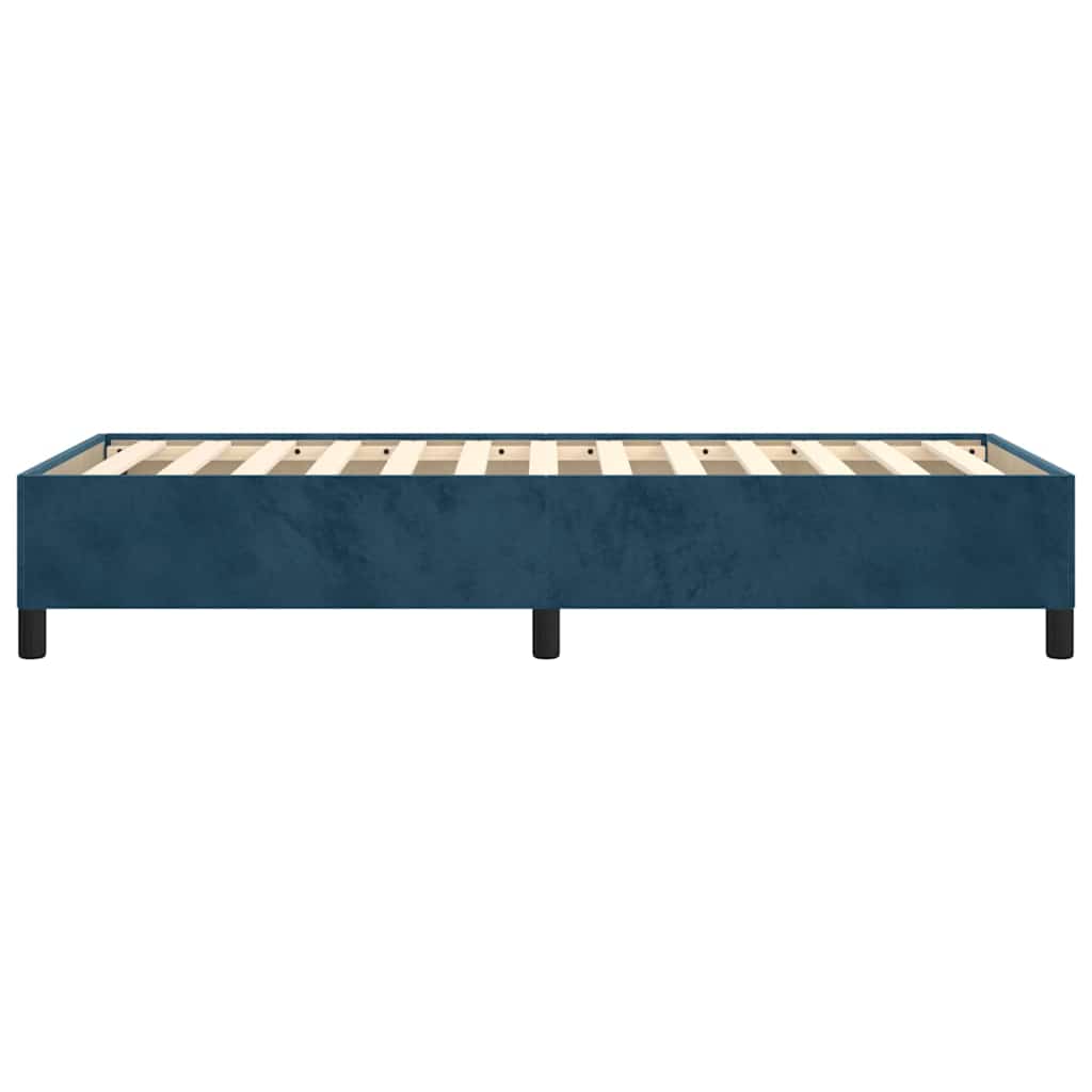 Sengeramme uden madras Mørkeblå 100x200 cm Fløjl