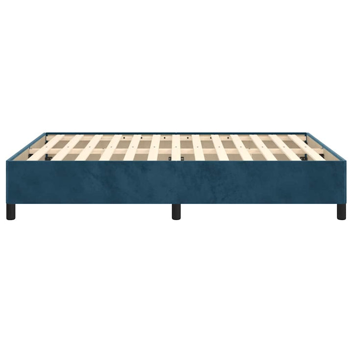 Sengeramme uden madras Mørkeblå 140x190 cm Fløjl