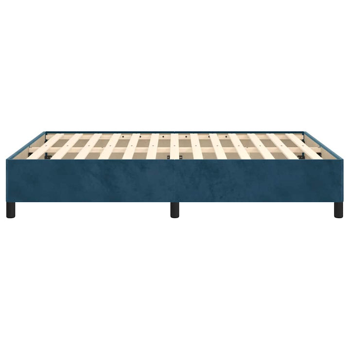 Sengeramme uden madras Mørkeblå 140x190 cm Fløjl