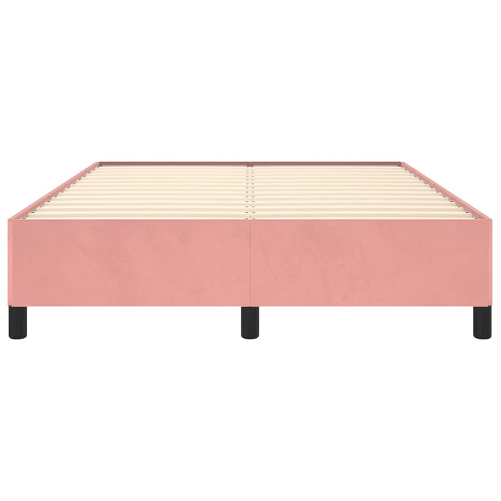sengeramme uden madras 140x190 cm fløjl pink