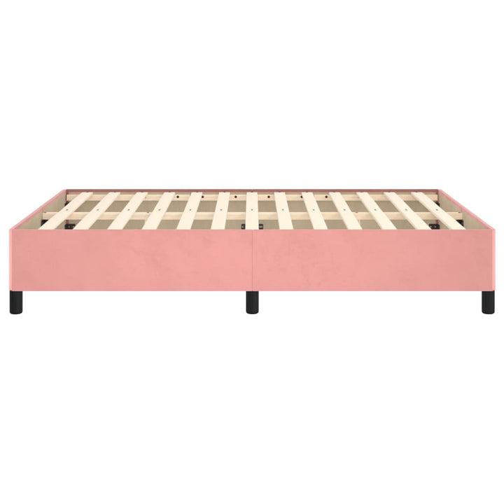 sengeramme uden madras 140x190 cm fløjl pink