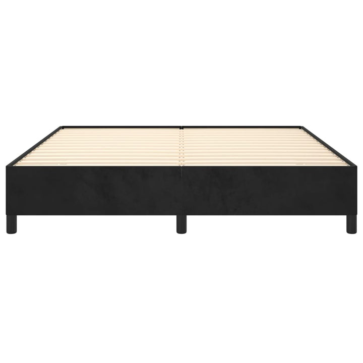 Sengeramme uden madras Sort 160x200 cm Fløjl