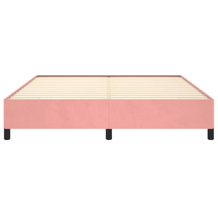 sengeramme 160x200 cm fløjl pink