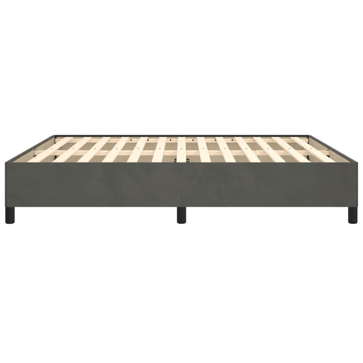 Sengeramme uden madras Mørkegrå 180x200 cm Fløjl