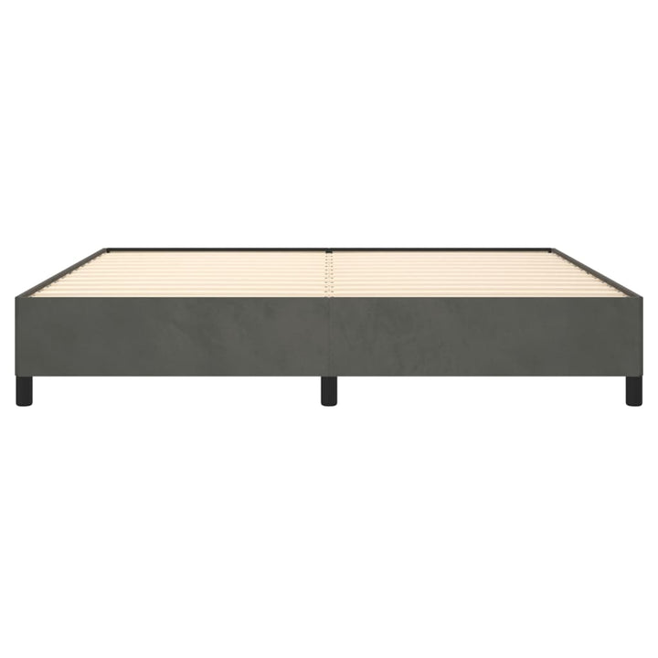 Sengeramme uden madras Mørkegrå 200x200 cm Fløjl