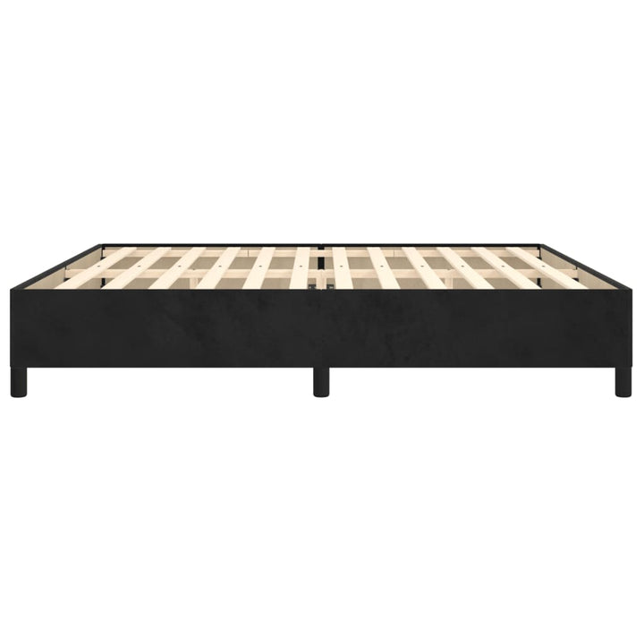 Sengeramme uden madras Sort 200x200 cm Fløjl