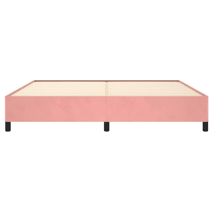 sengeramme uden madras 200x200 cm fløjl pink