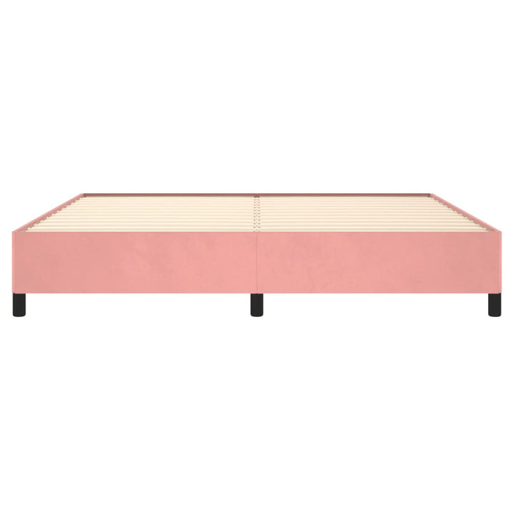 sengeramme uden madras 200x200 cm fløjl pink