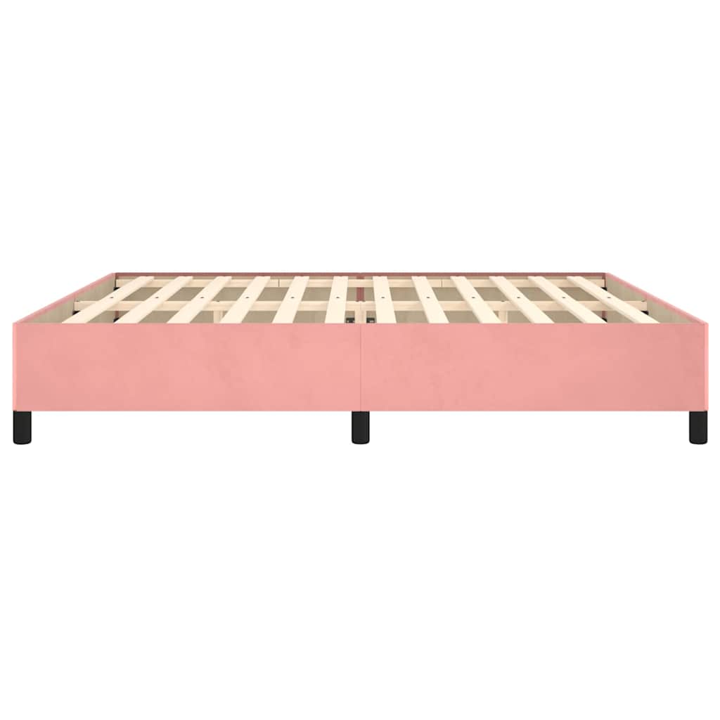 sengeramme uden madras 200x200 cm fløjl pink