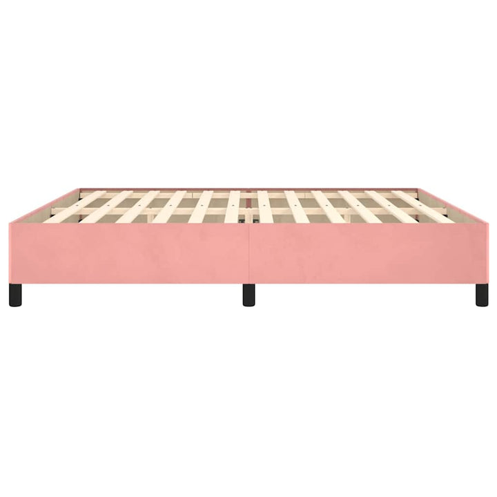 sengeramme uden madras 200x200 cm fløjl pink