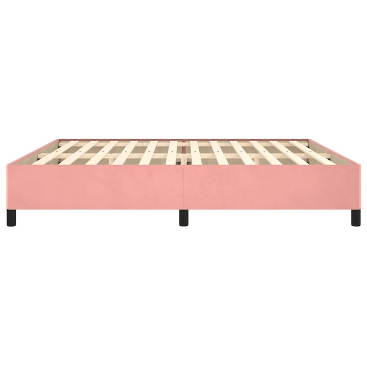 sengeramme uden madras 200x200 cm fløjl pink