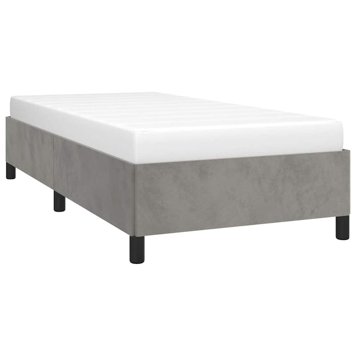 sengestel uden madras lysegrå 100x203 cm Twin XL fløjl