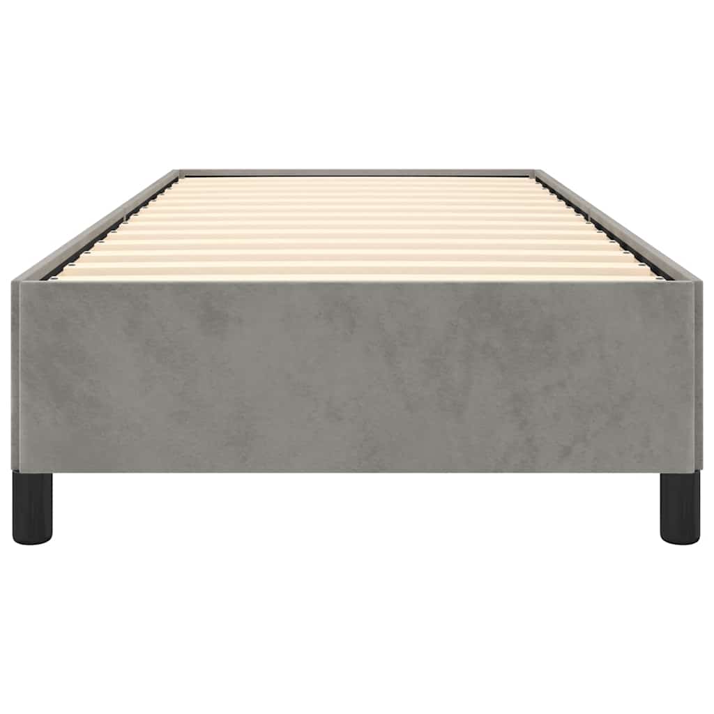 sengestel uden madras lysegrå 100x203 cm Twin XL fløjl
