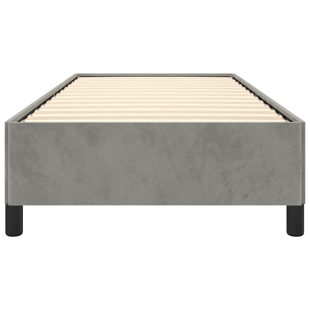 sengestel uden madras lysegrå 100x203 cm Twin XL fløjl