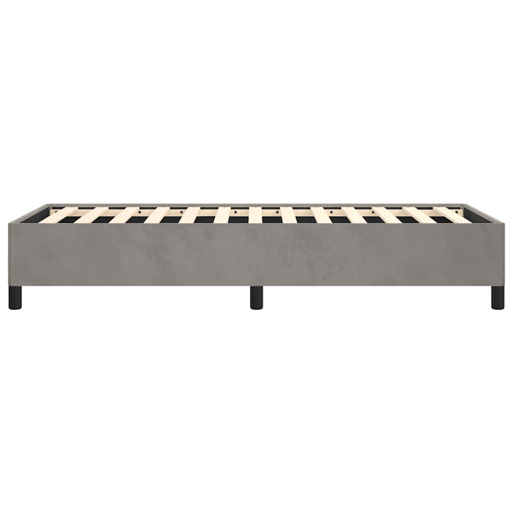 sengestel uden madras lysegrå 100x203 cm Twin XL fløjl