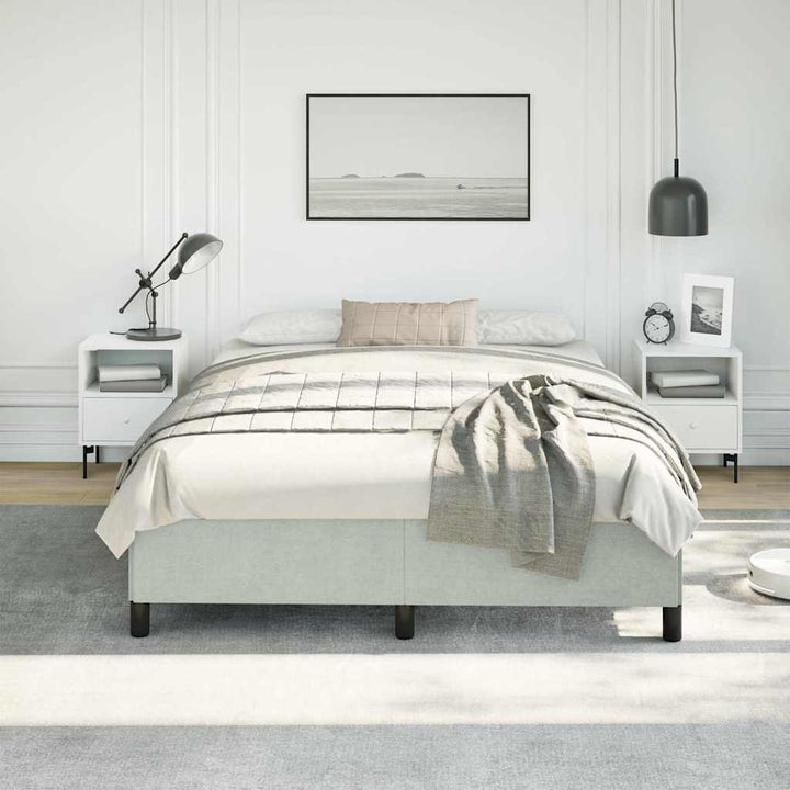 sengestel uden madras lysegrå 137x190 cm fuldfløjl