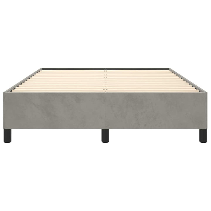 sengestel uden madras lysegrå 137x190 cm fuldfløjl